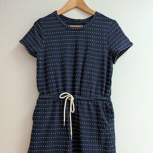 Lou&Gray from Loft Short Sleeve Navy Dot Dress